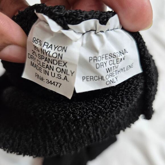 Bette Paige Vintage Black Knit Top Medium Y2K 90s Mesh Cutout Whimsigoth Witchy - Picture 6 of 8